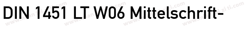 DIN 1451 LT W06 Mittelschrift字体转换